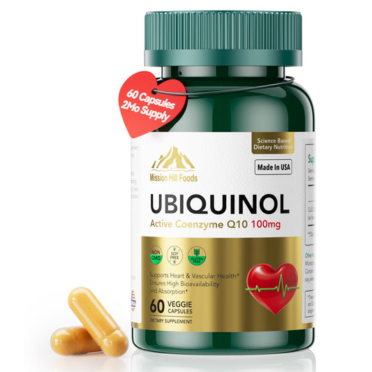 CoQ10 100mg Softgels, Coenzyme Q10 Supplements Can Enhance Endurance & Replenish Energy Reserves - CoQ10 Ubiquinol for Heart Health & Energy Metabolism, Non-GMO, Gluten-Free, 2-Month Supply (60 Count)
